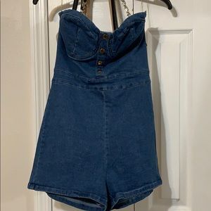 Denim Romper